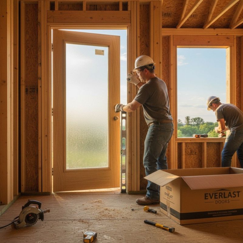 Mahogany Door Installation